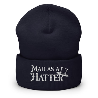 Mad as a Hatter Men's Beanie Navy