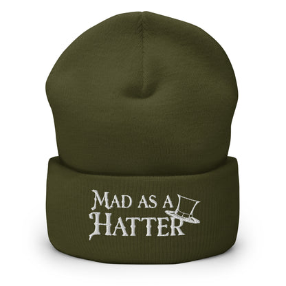 Mad as a Hatter Men's Beanie Olive