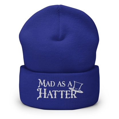 Mad as a Hatter Men's Beanie Royal