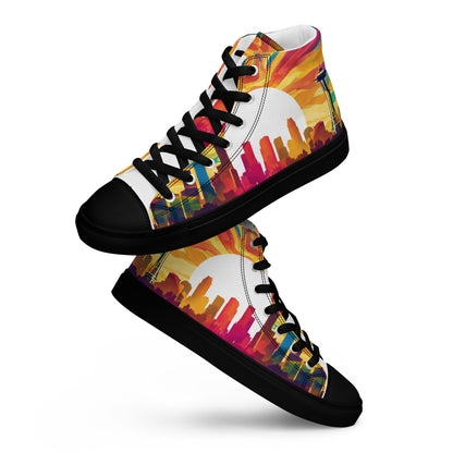 Seattle Skyline Men's High-Top Shoes Black