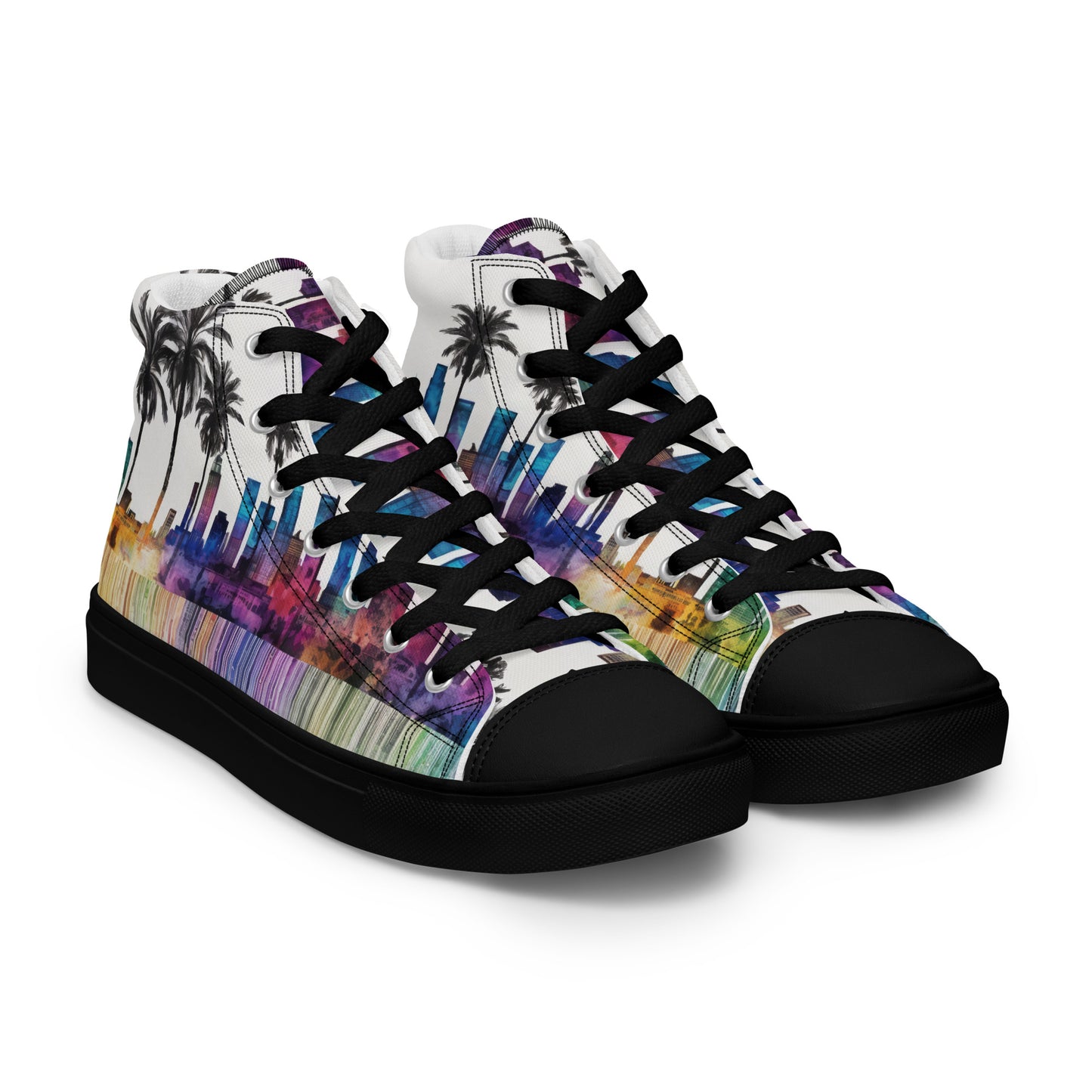 Los Angeles Palm Tree Men's High-Top Shoes