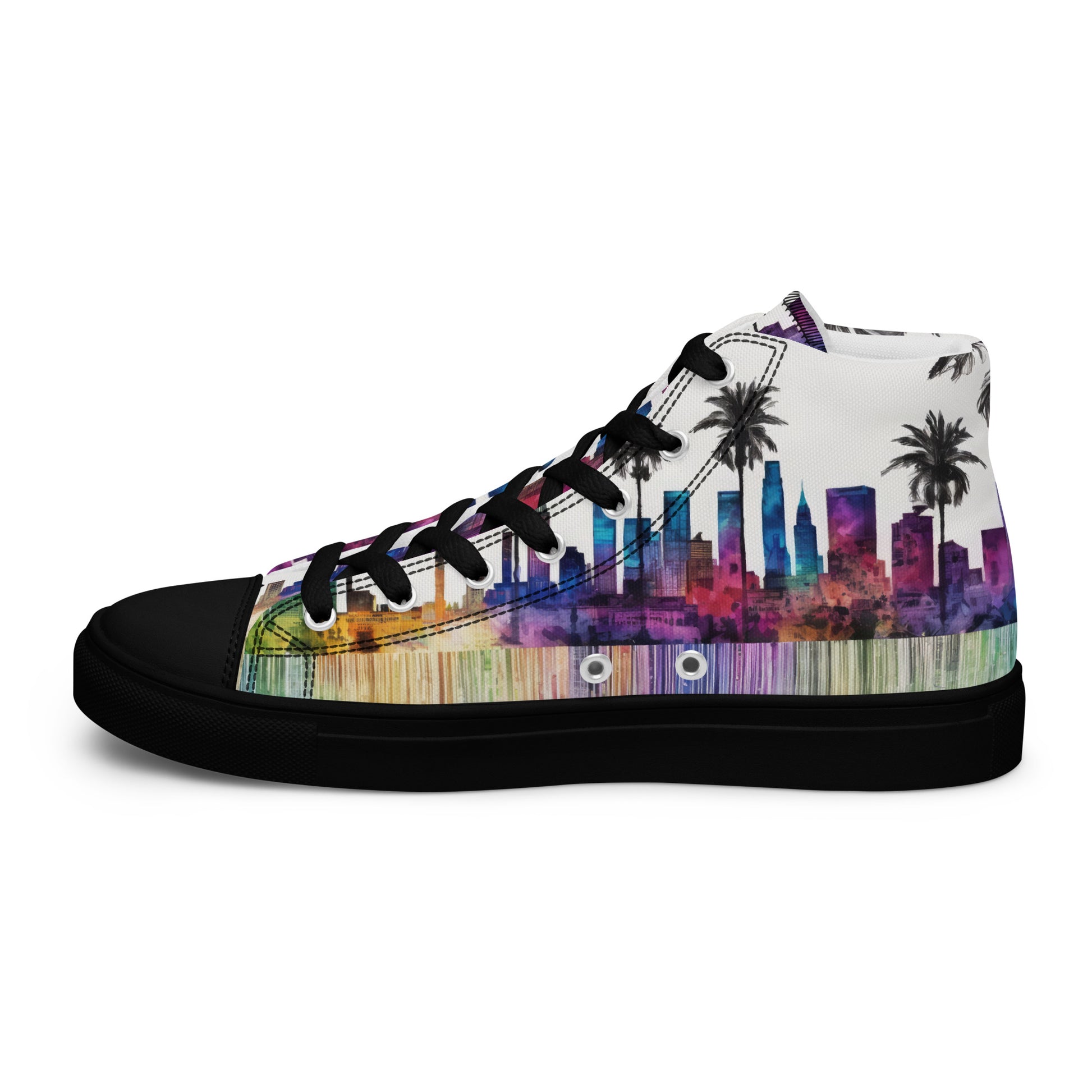 Los Angeles Palm Tree Men's High-Top Shoes