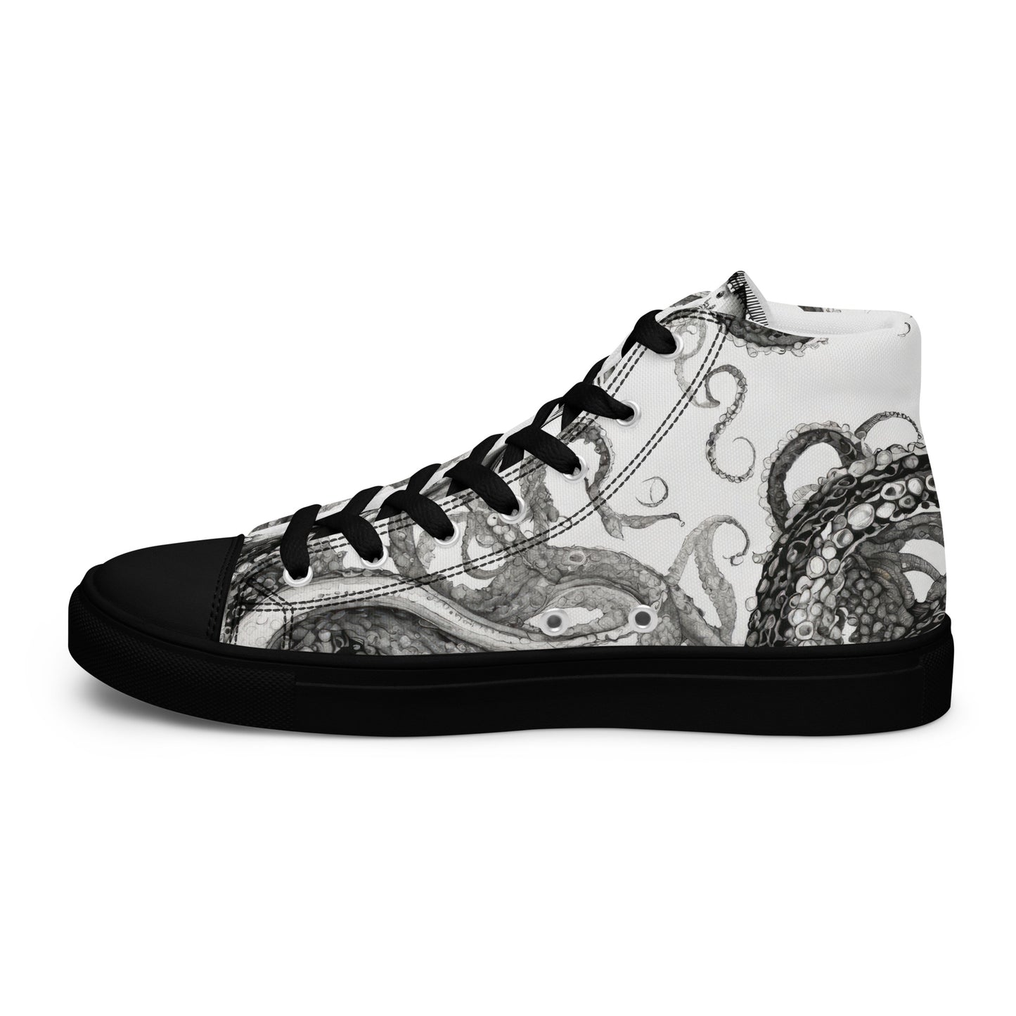 Octopus Tentacle Men's High-Top Shoes