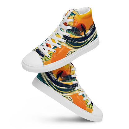 Surf's Up Men's High-Top Shoes White