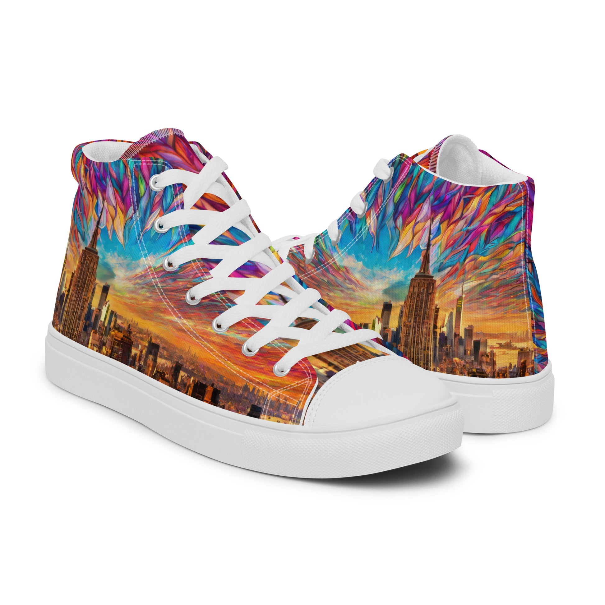 New York Skyline Men's High-Top Shoes