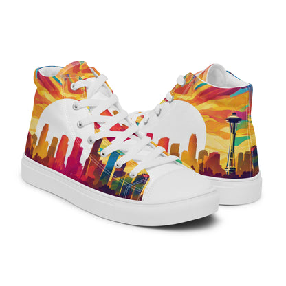 Seattle Skyline Men's High-Top Shoes