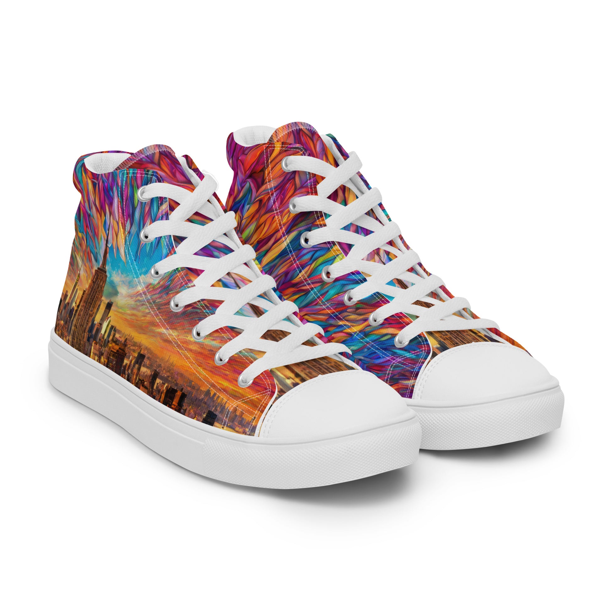 New York Skyline Men's High-Top Shoes