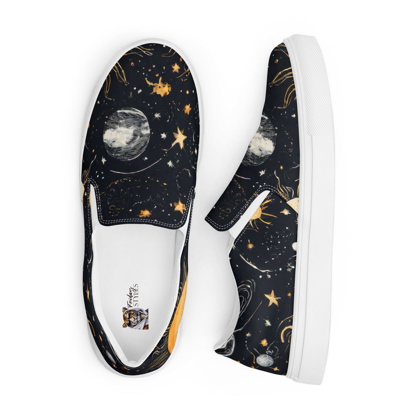 Moon and Stars Men's Slip-On Shoes