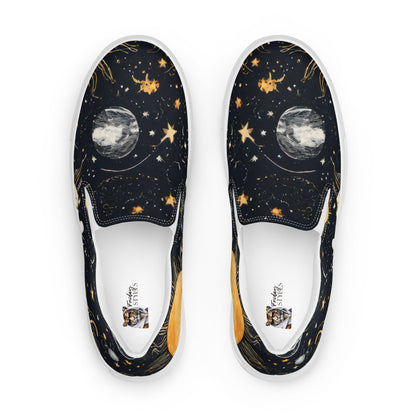 Moon and Stars Men's Slip-On Shoes