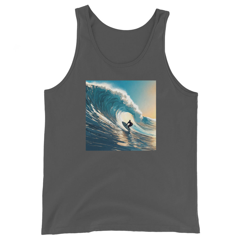 Catching Waves Men's Surfing Tank Top Asphalt