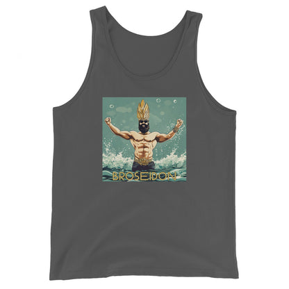 Broseidon Men's Funny Tank Top Asphalt