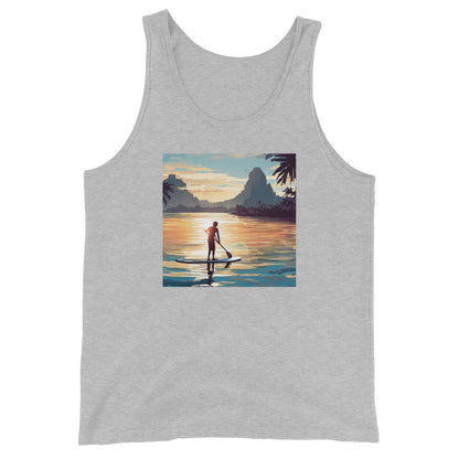 Paddleboarding Paradise Men's Tank Top Athletic Heather