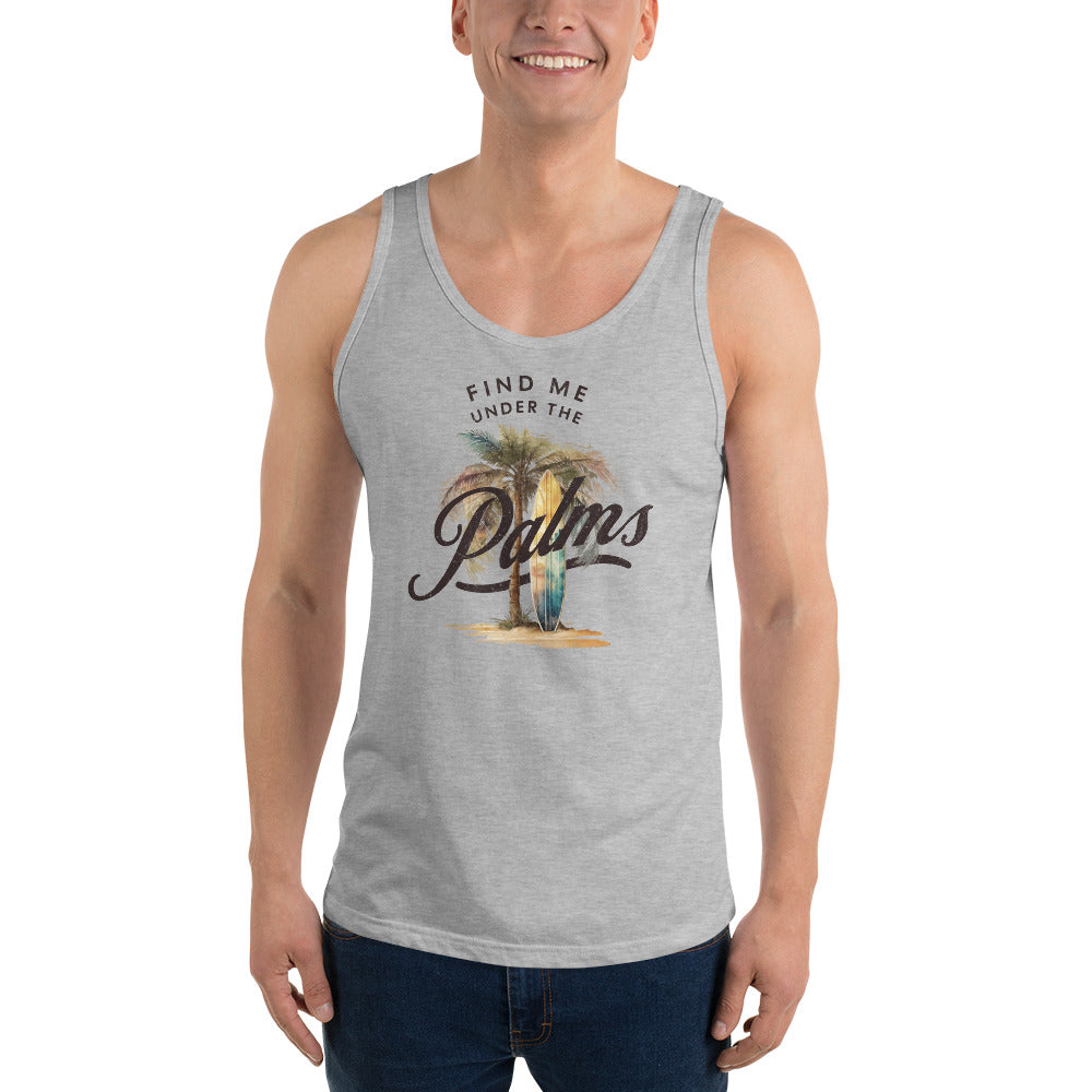 Find Me Under the Palms Men's Summer Tank Top