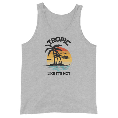 Tropic Like It's Hot Men's Summer Tank Top Athletic Heather