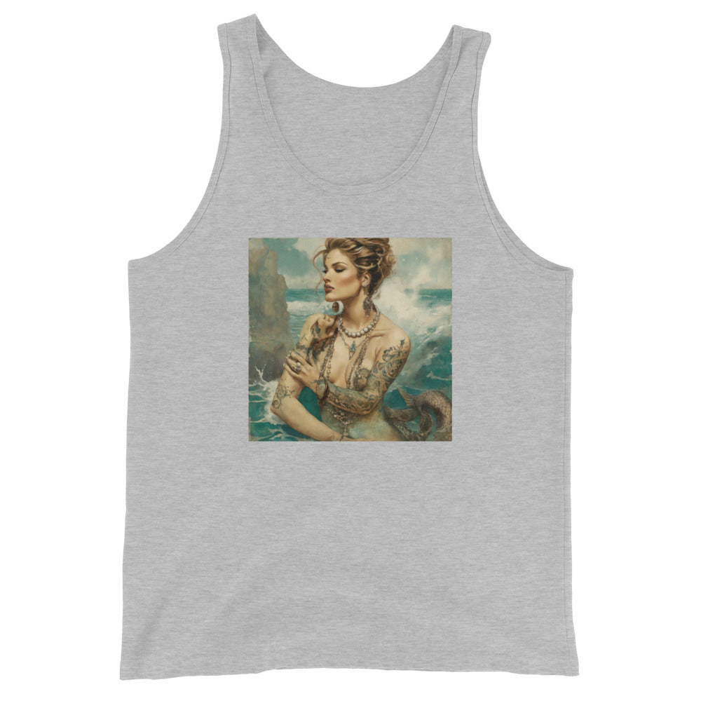 Mermaid with Tattoos Men's Tank Top Athletic Heather