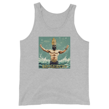 Broseidon Men's Funny Tank Top Athletic Heather