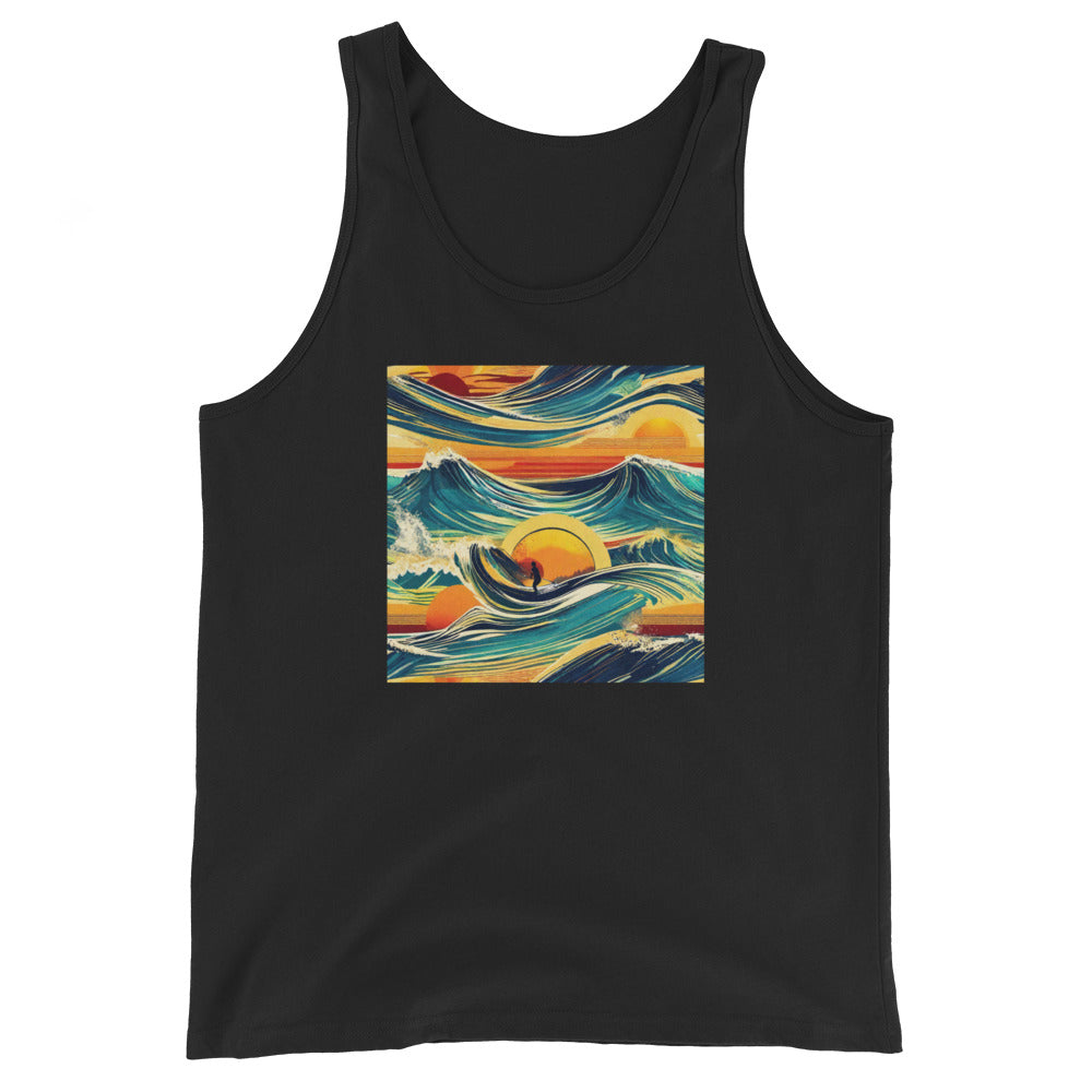 Surf's Up Men's Tank Top Black