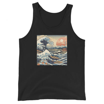 Ukiyo-e Wave Men's Tank Top Black