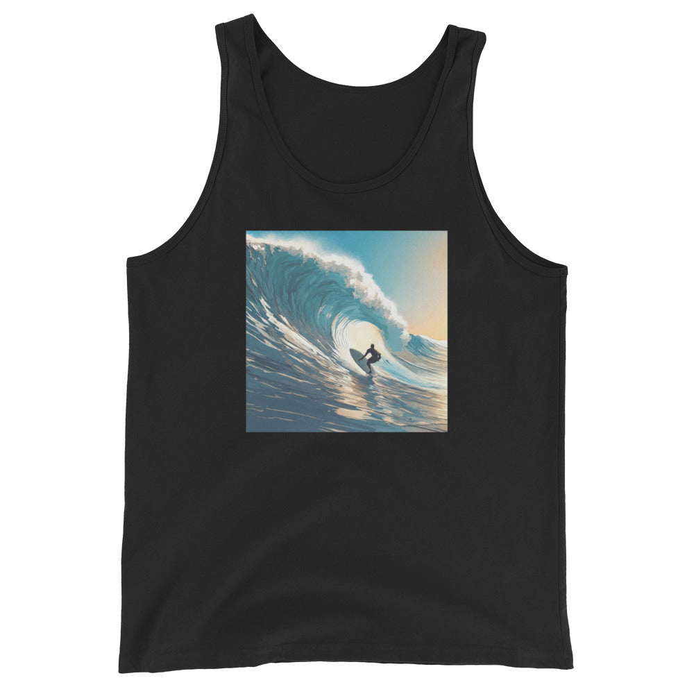 Catching Waves Men's Surfing Tank Top Black