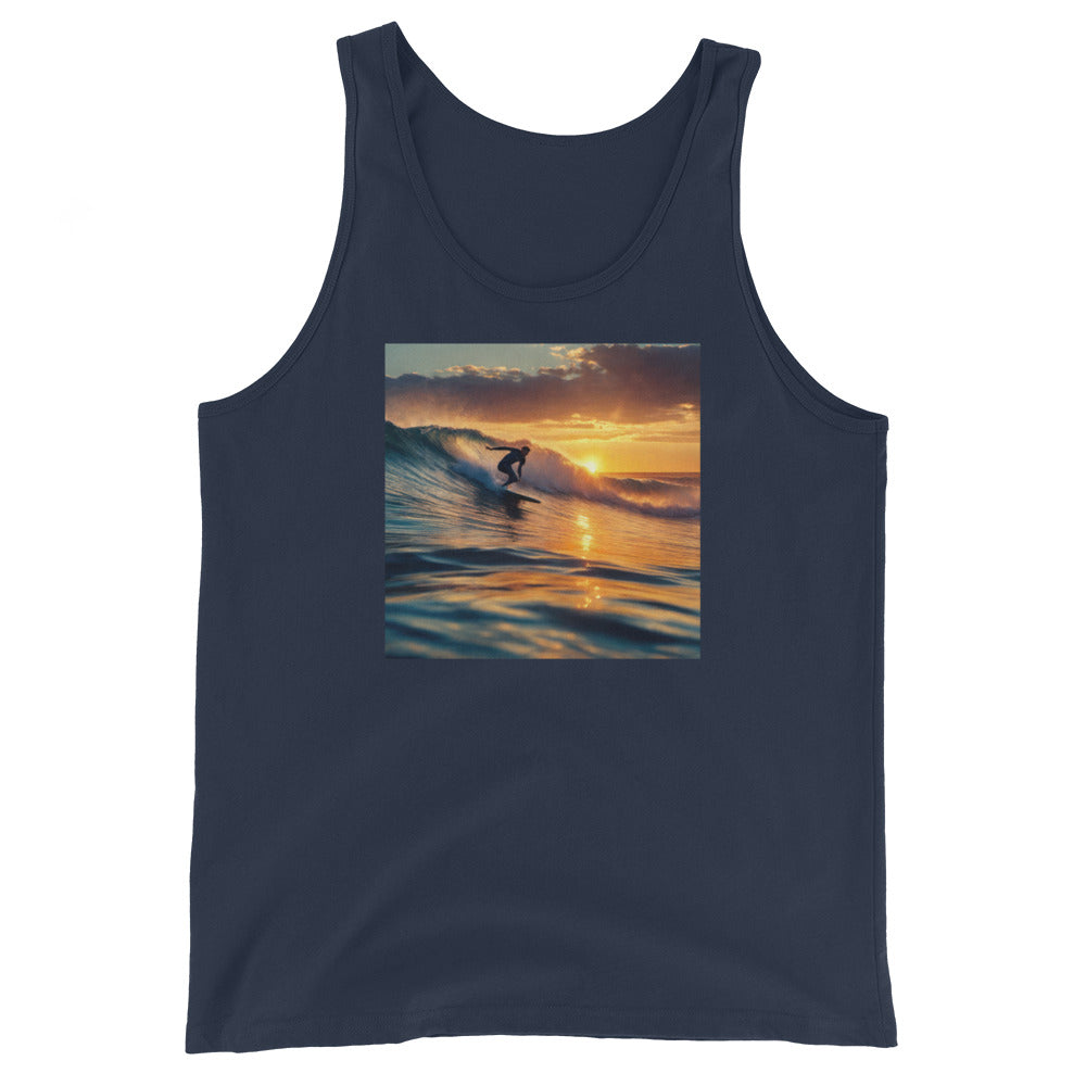 Surfing in the Sunset Men's Tank Top Navy