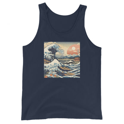 Ukiyo-e Wave Men's Tank Top Navy