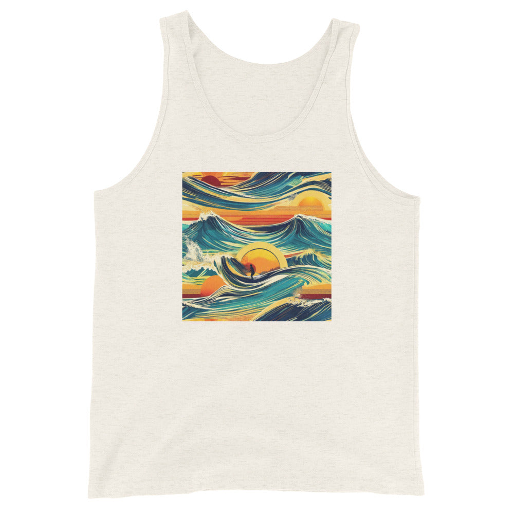 Surf's Up Men's Tank Top Oatmeal Triblend