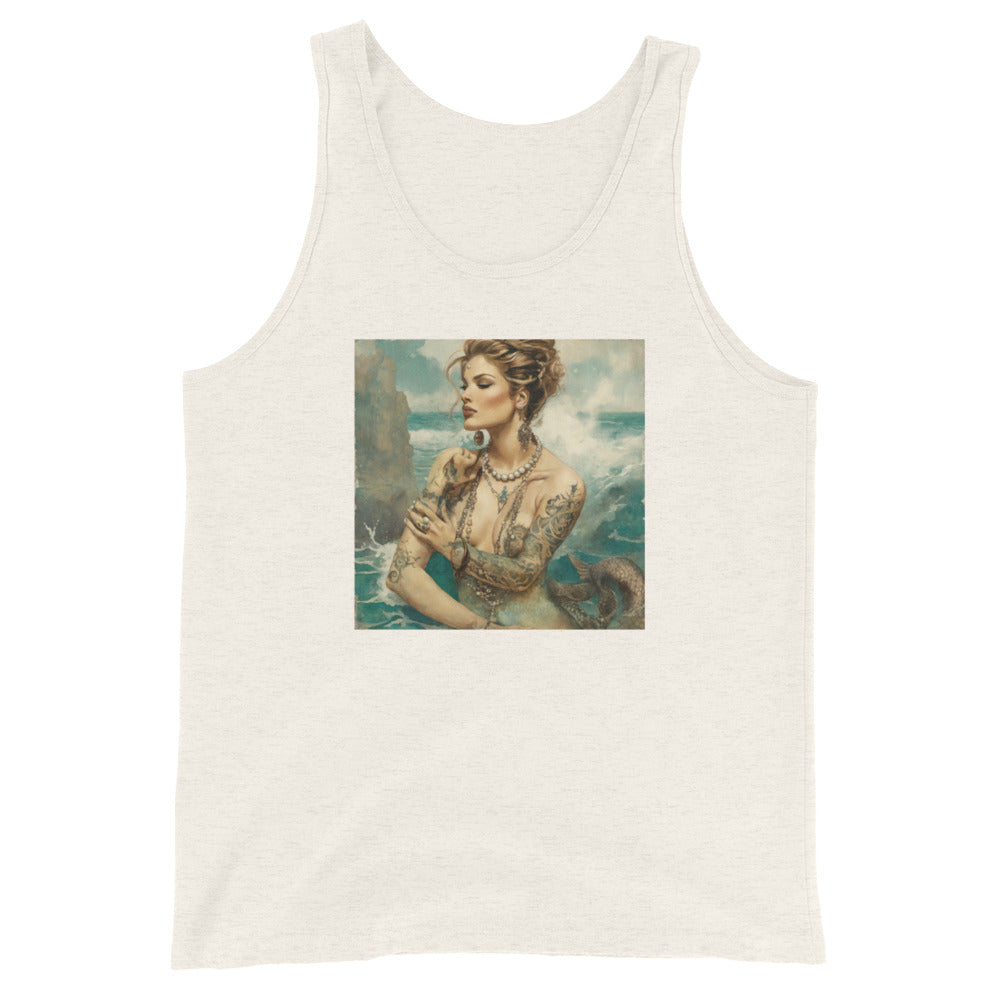 Mermaid with Tattoos Men's Tank Top Oatmeal Triblend