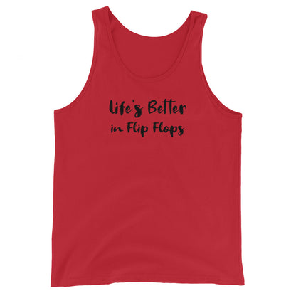 Life's Better in Flip Flops Men's Tank Top Red