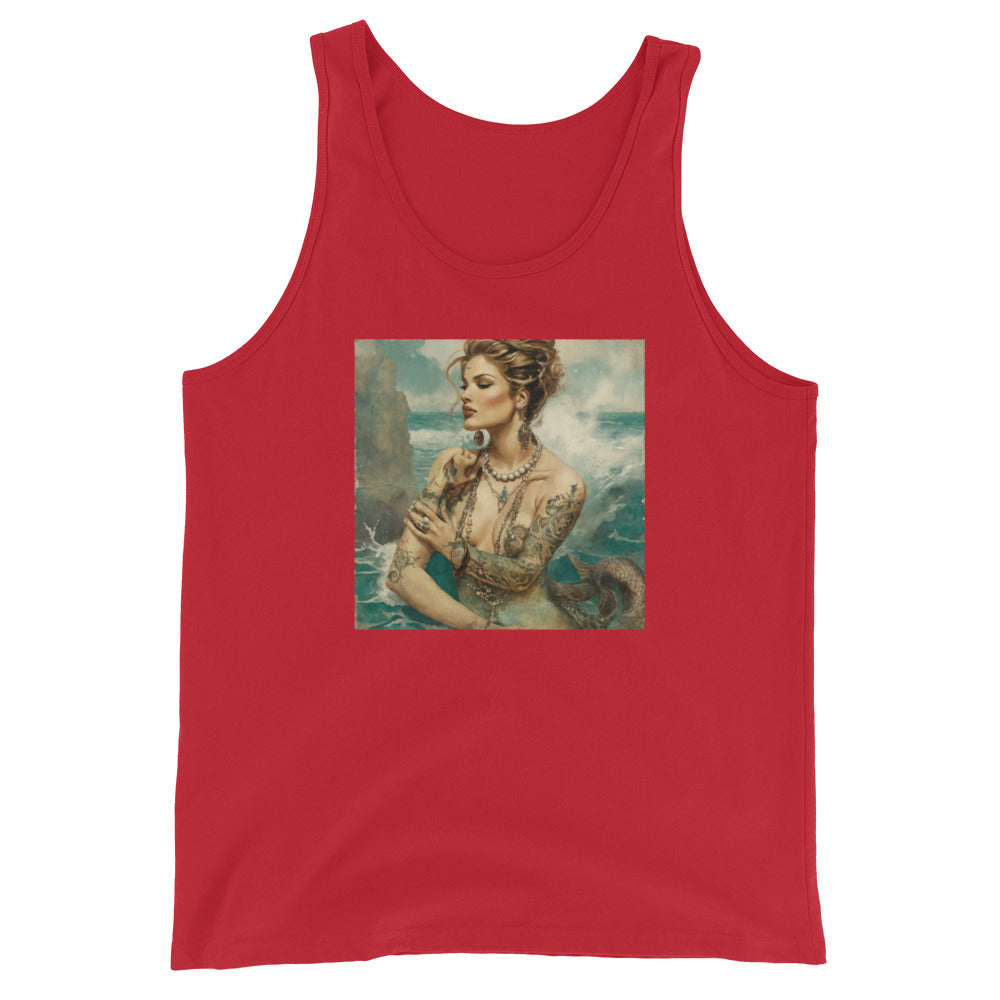 Mermaid with Tattoos Men's Tank Top Red