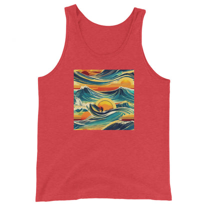 Surf's Up Men's Tank Top Red Triblend