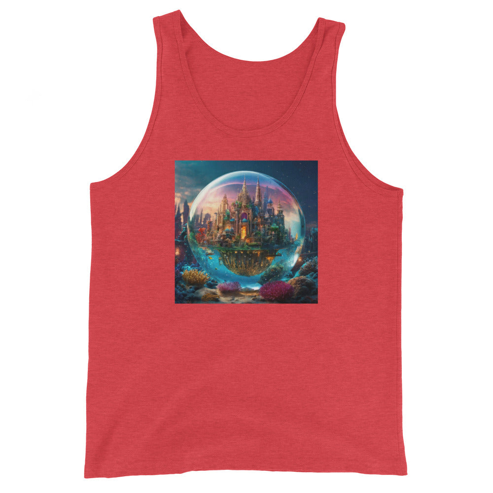 Atlantis in a Bubble Men's Tank Top Red Triblend