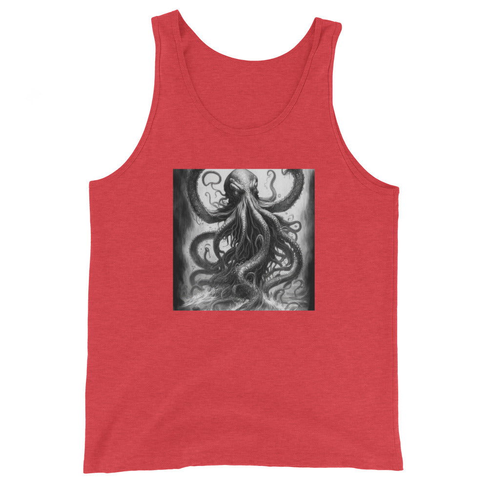 Savage Kraken Men's Tank Top Red Triblend