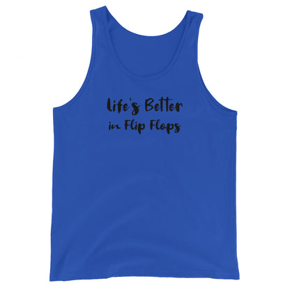 Life's Better in Flip Flops Men's Tank Top True Royal