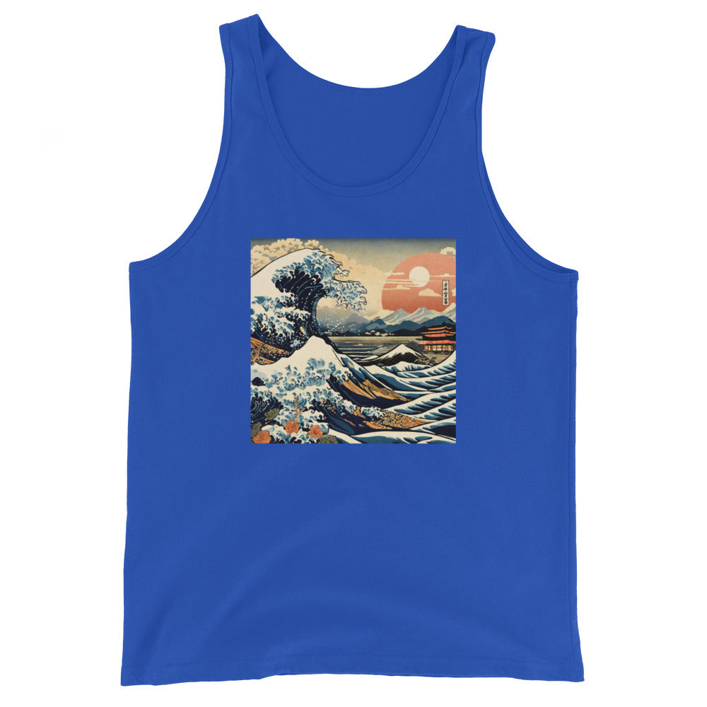 Ukiyo-e Wave Men's Tank Top True Royal