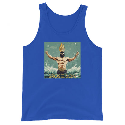 Broseidon Men's Funny Tank Top True Royal