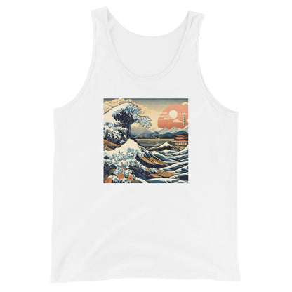 Ukiyo-e Wave Men's Tank Top White