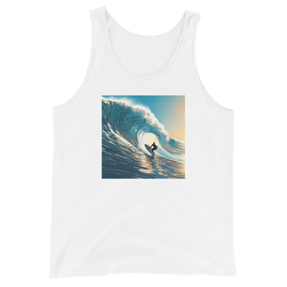 Catching Waves Men's Surfing Tank Top White