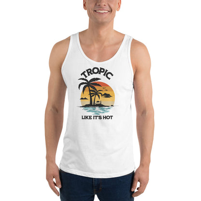 Tropic Like It's Hot Men's Summer Tank Top