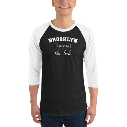 Brooklyn, New York 3/4 Sleeve Men's Raglan Shirt