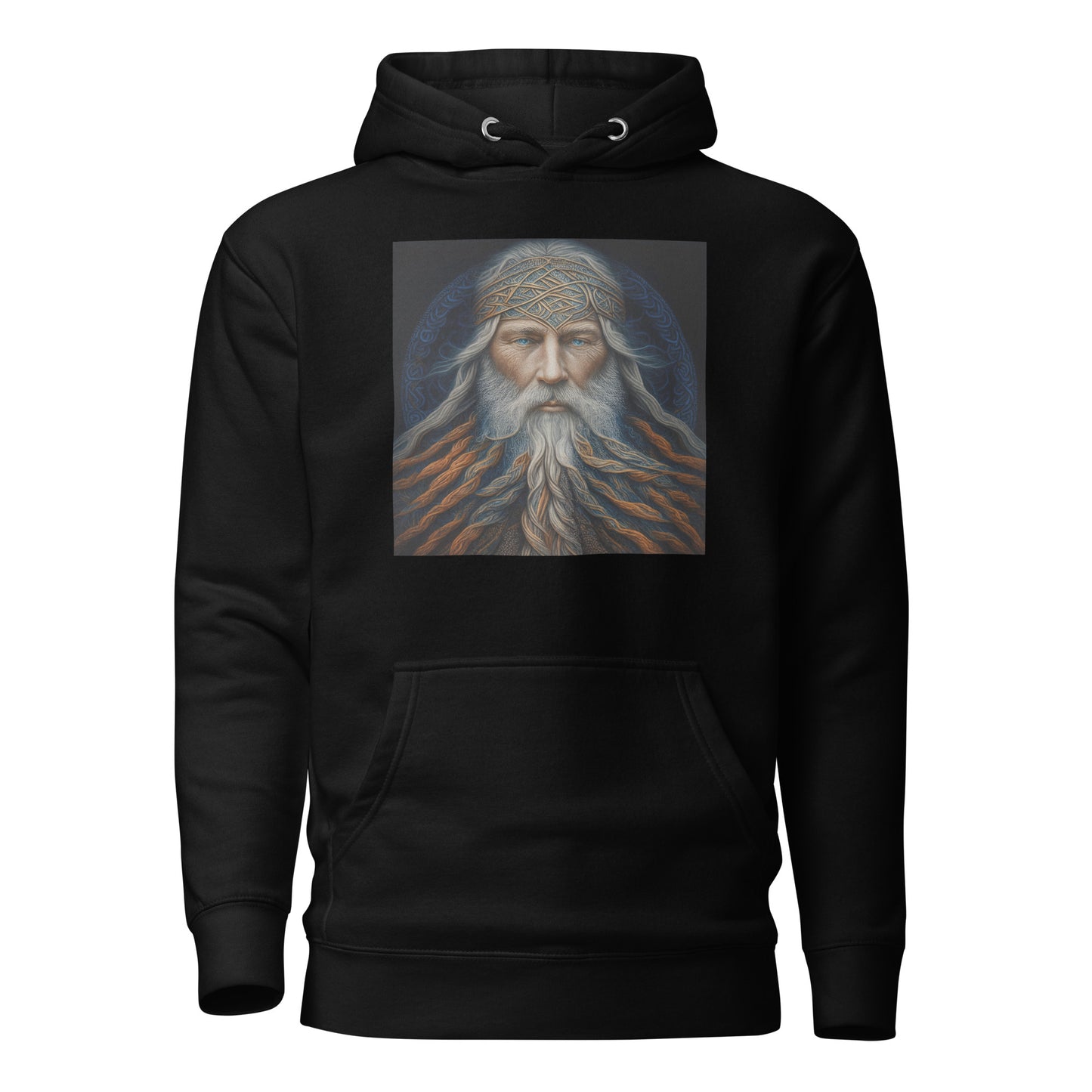 Bearded Wizard Men's Fantasy Hoodie Black