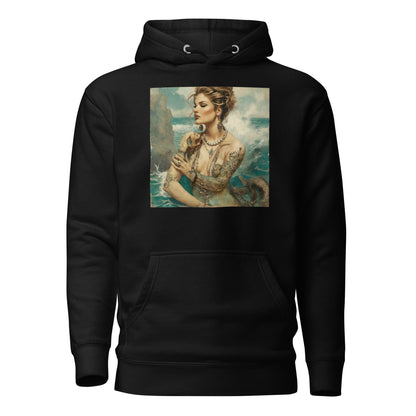 Mermaid with Tattoos Men's Hoodie Black