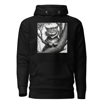 Cheshire Cat in a Tree Men's Alice in Wonderland Hoodie Black