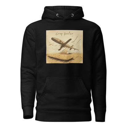 Crop Duster Men's Funny Hoodie Black