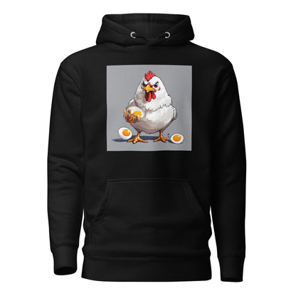 Cannibalistic Chicken Men's Funny Hoodie Black