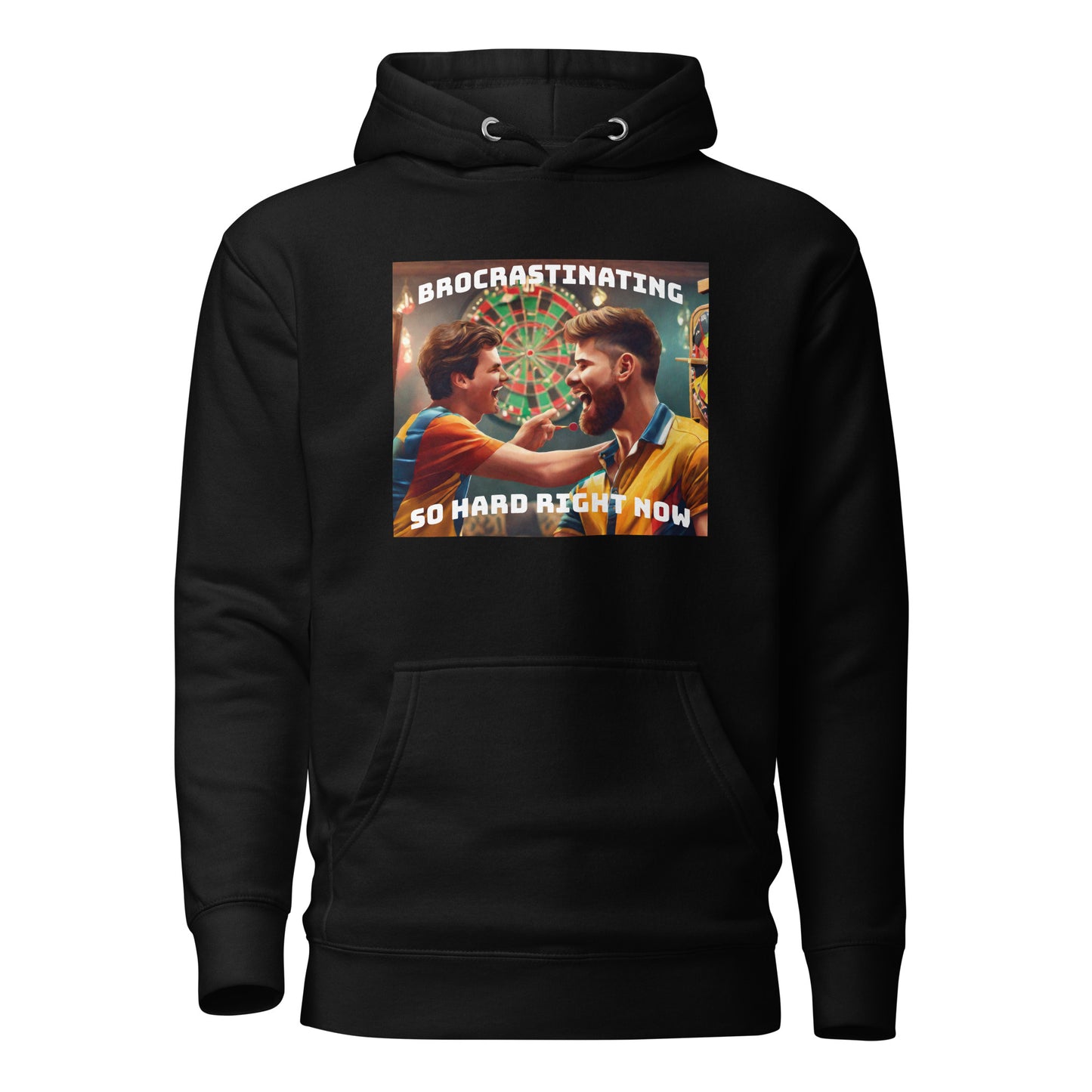 Brocrastinating Men's Funny Hoodie Black