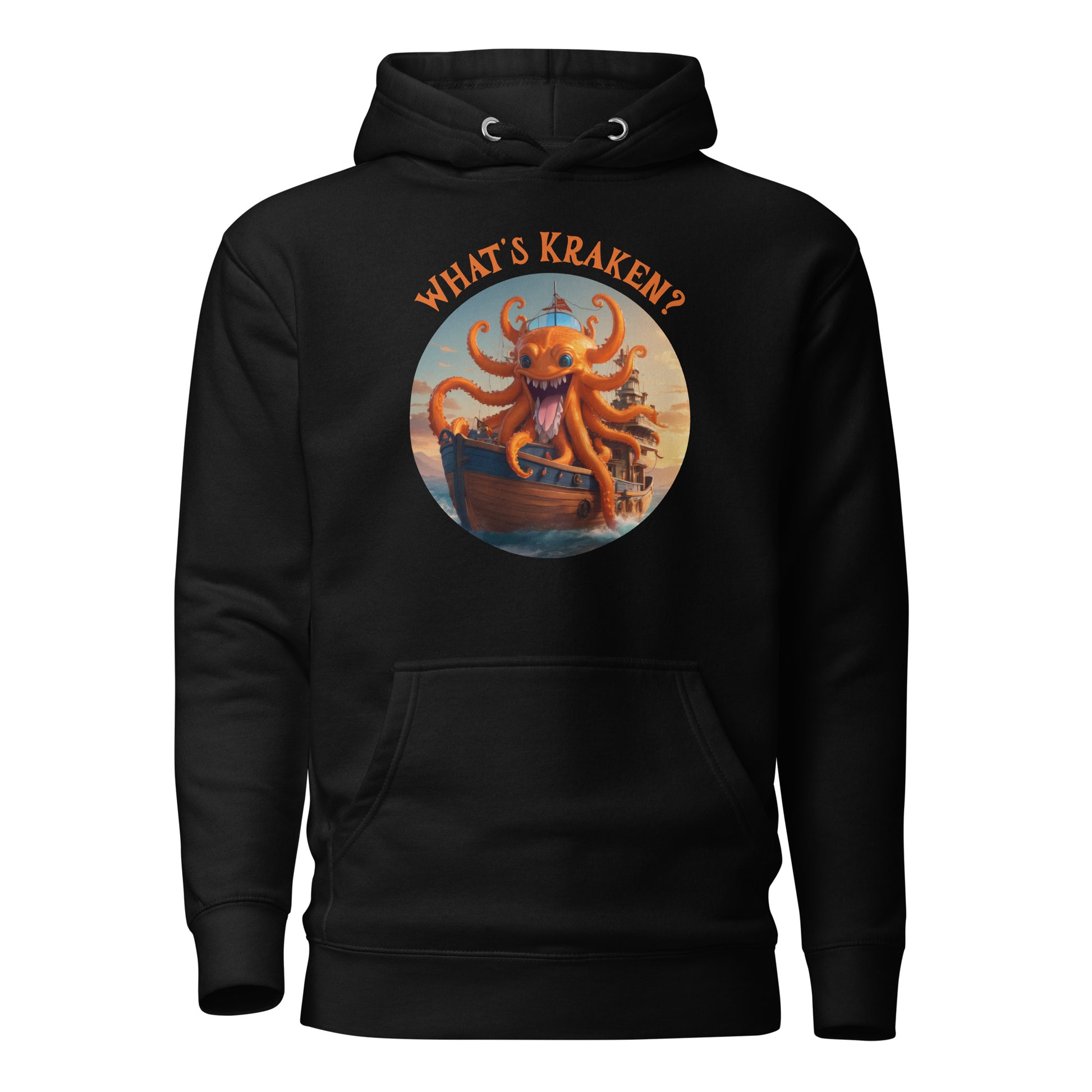 What's Kraken Men's Funny Hoodie Black