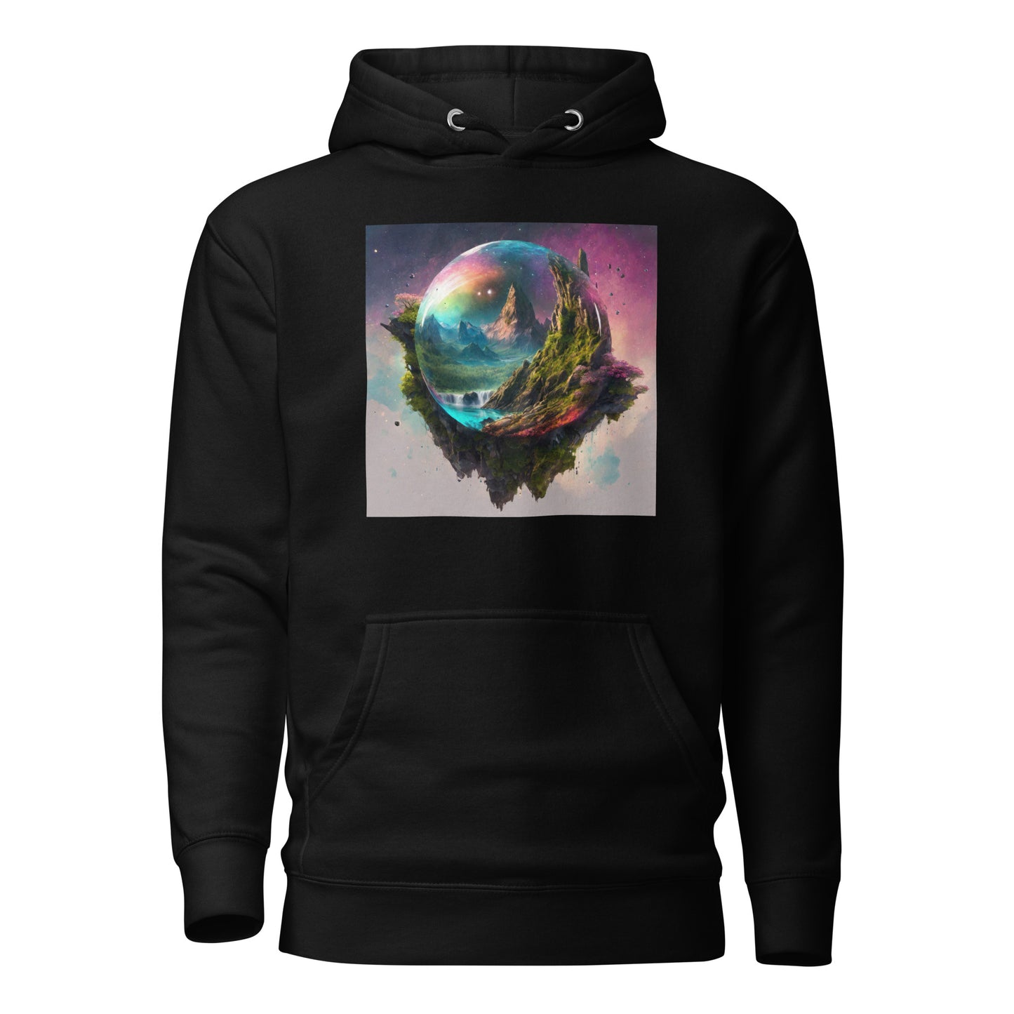 Bubble in Space Men's Sci-Fi Hoodie Black