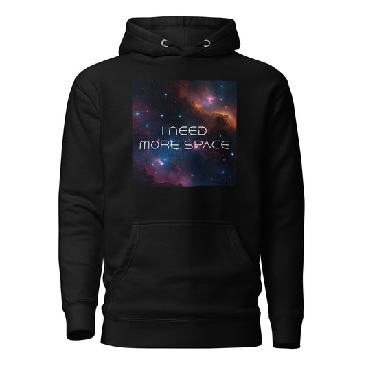 I Need More Space Men's Graphic Hoodie Black