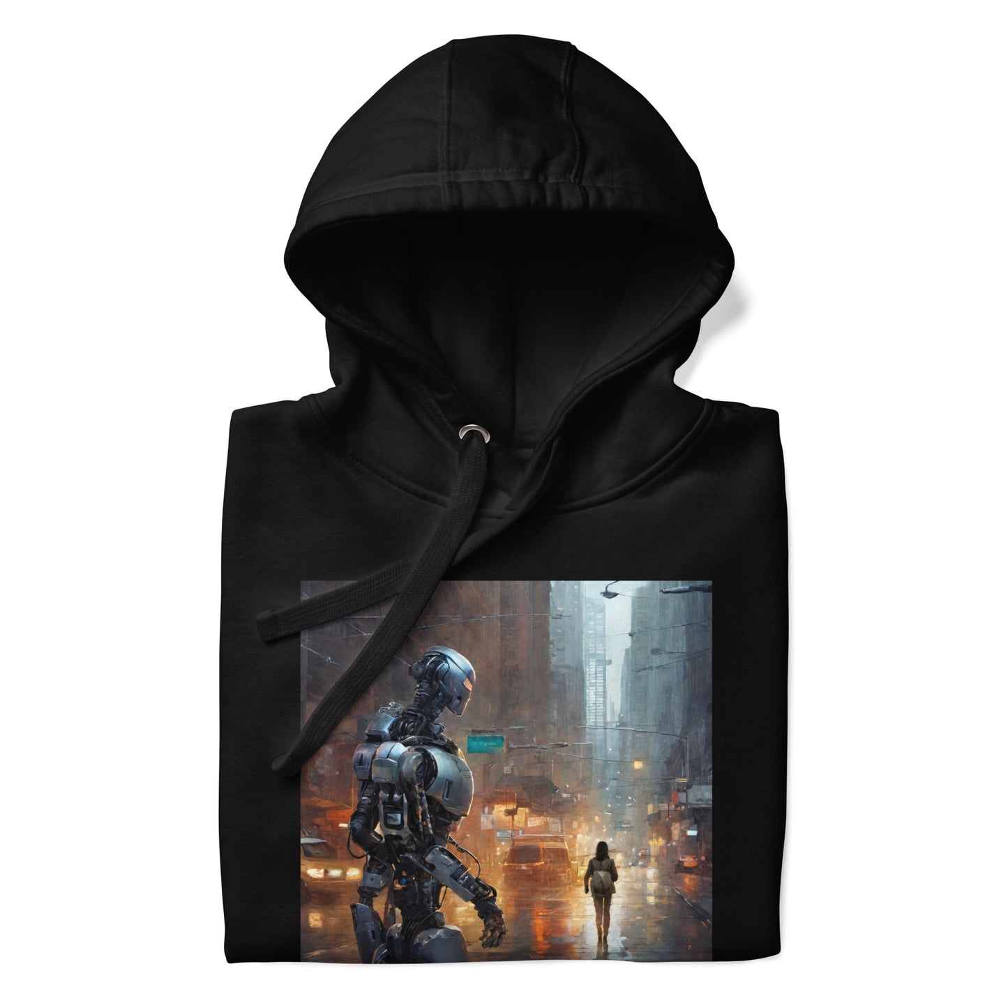 Cyborg in the City Men's Sci-Fi Hoodie