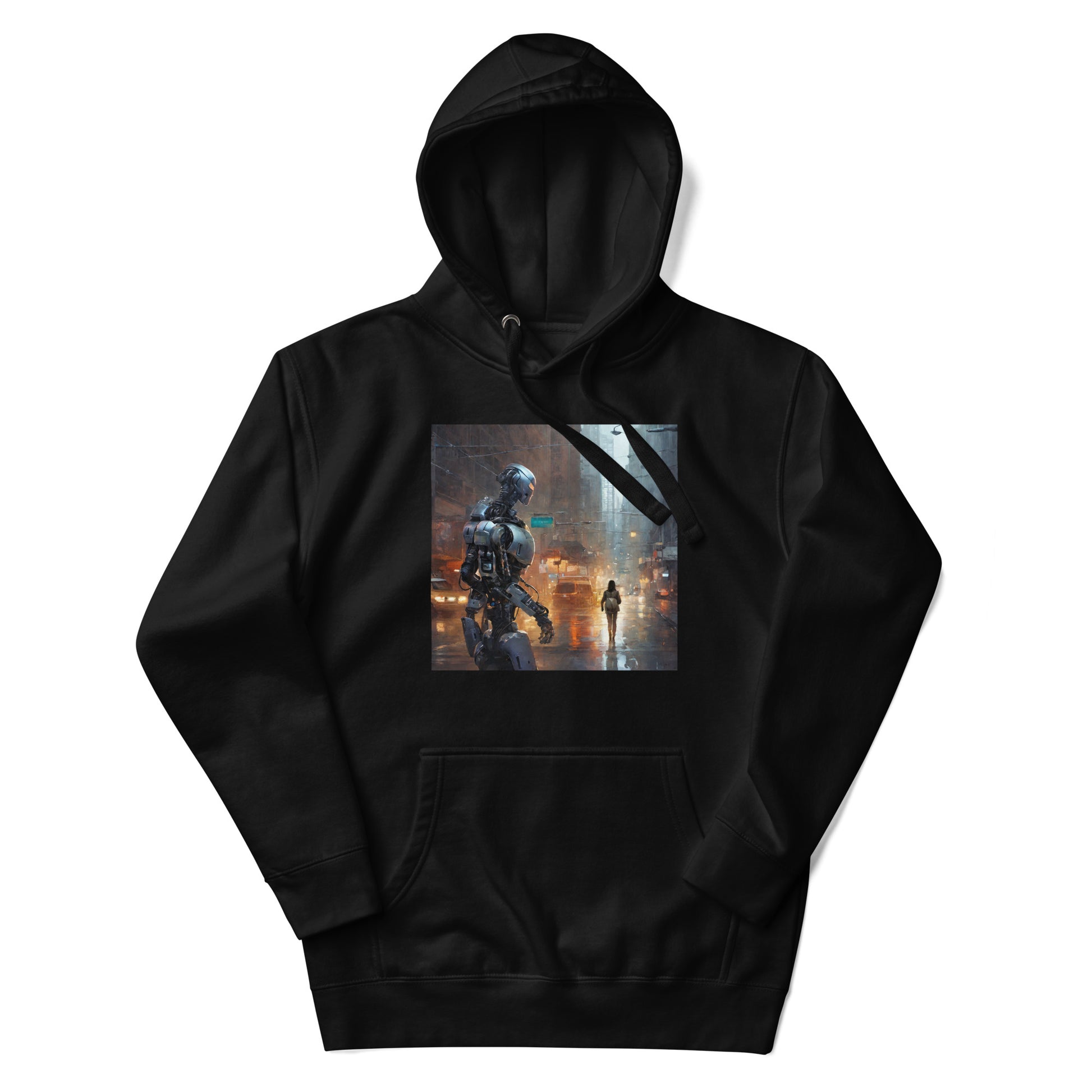 Cyborg in the City Men's Sci-Fi Hoodie